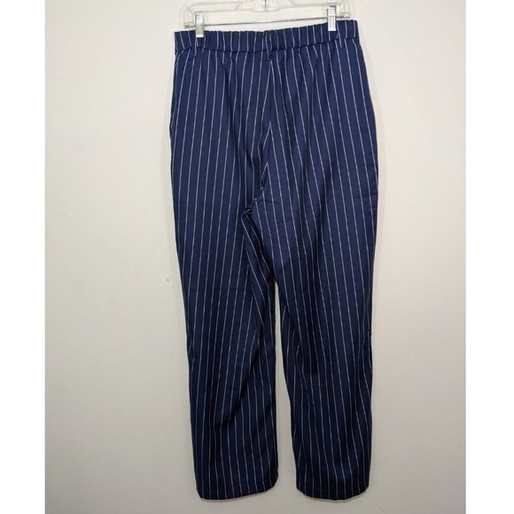 H&M Divided Striped Pattern Navy & White Pants Pull On Womens Size 12 - Picture 3 of 6